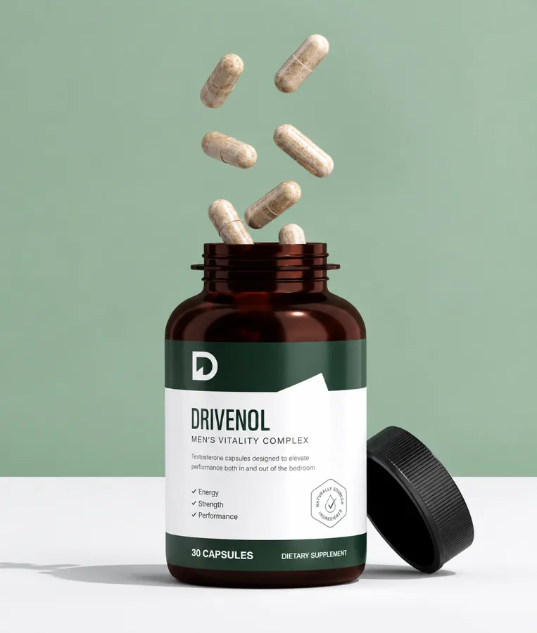 Drivenol Men's Vitality Complex bottle with capsules